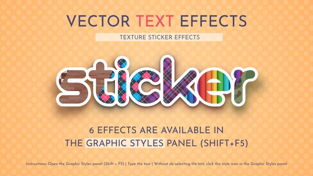 6 Textured Vector Text Effects