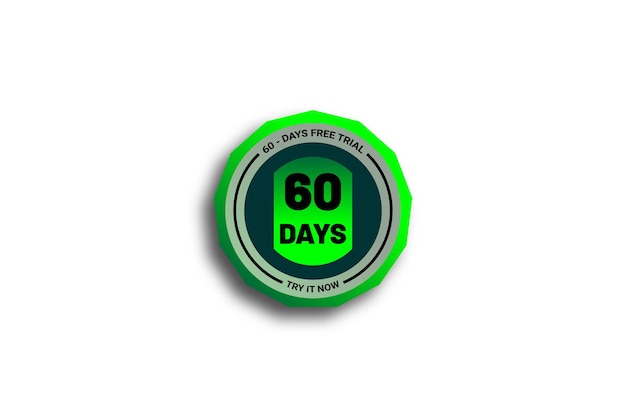 Vector 60 days free trial access badges premium vector