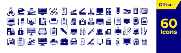 60 office icons set