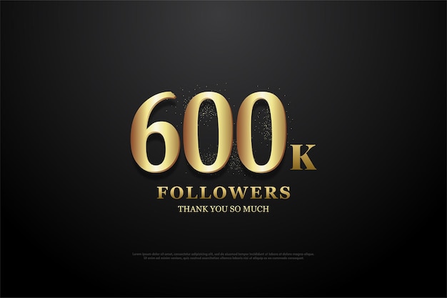 600k followers with golden numbers