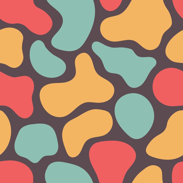 60s vintage abstract seamless pattern colorful spotted texture