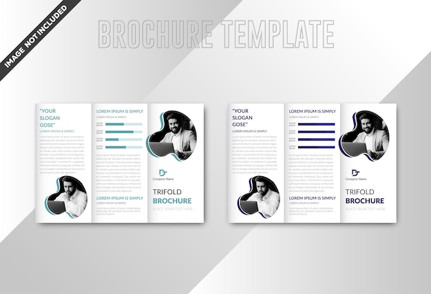 Vector 61 vector elegant abstract curves design trifold brochure template