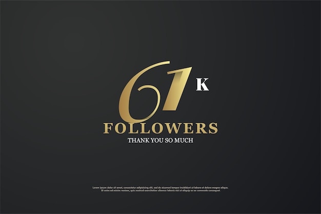 61k followers flat classic numbers.