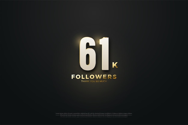 61k followers with fancy light effects.