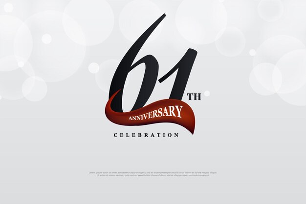 61st anniversary celebration with big classic numbers.