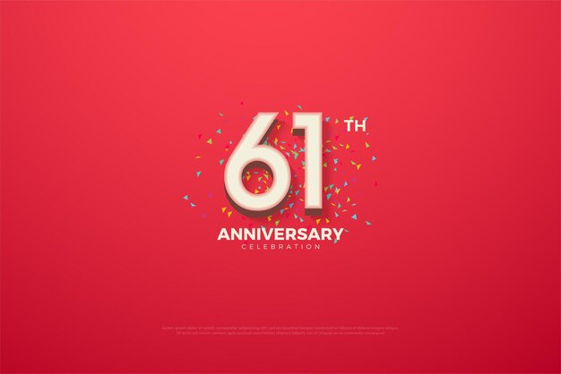 61주년 기념 종이 스프링클.