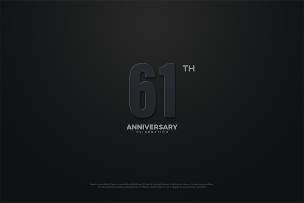 61st anniversary with simple black concept.