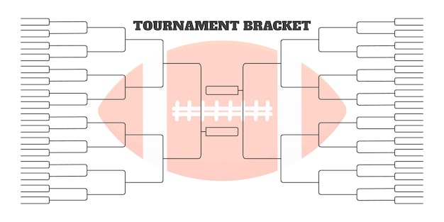 64 american football team tournament bracket championship template