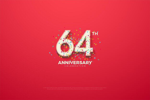 64주년 기념 종이 스프링클.