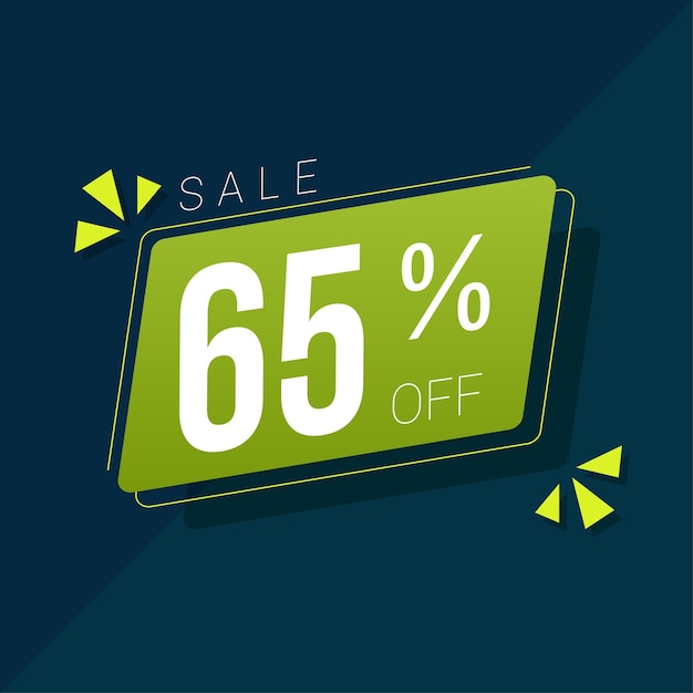 녹색 직사각형 모양 65% 할인 녹색 라벨 판매 65% 할인