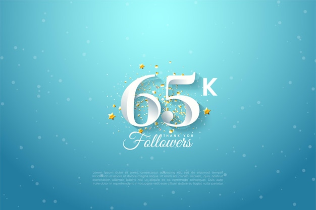 65k Followers  sky background