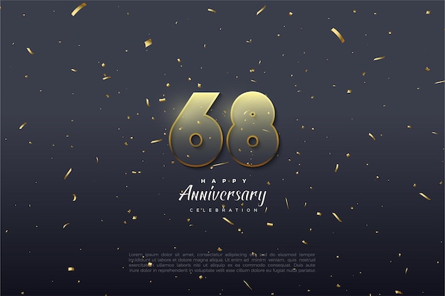 68th anniversary celebration banner.