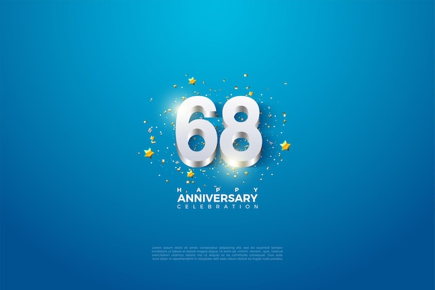 キラキラとお祝いの星がちりばめられた68周年。