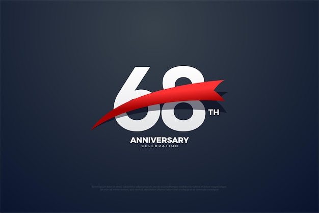 빨간 종이 컷 장식으로 68주년.