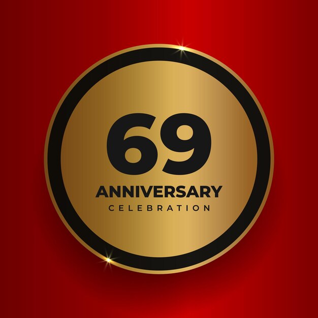 69 years anniversary celebration background