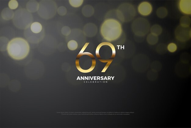 69th anniversary with flat combined golden number.