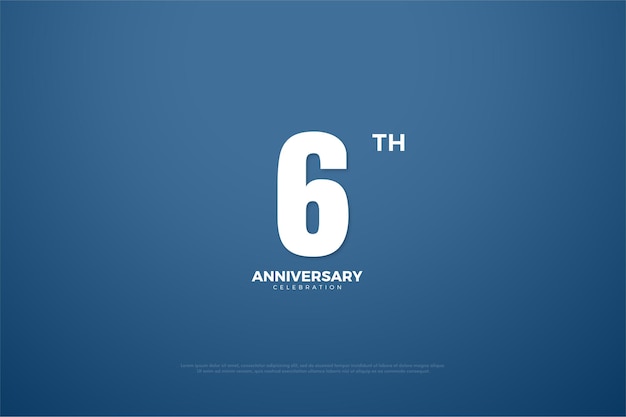 6th anniversary with cash number