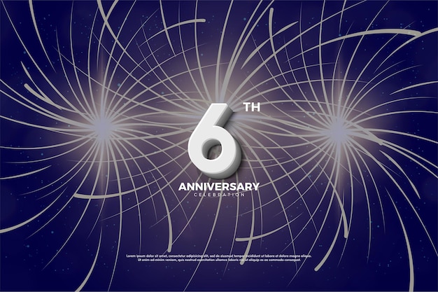 6 주년 기념 불꽃 놀이