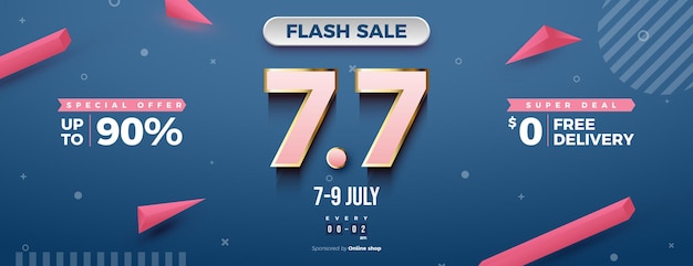 A 7 7 flash sale with an elegant figure outline
