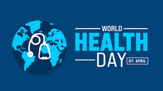 7 April is World Health Day background template Holiday concept use to background banner placard