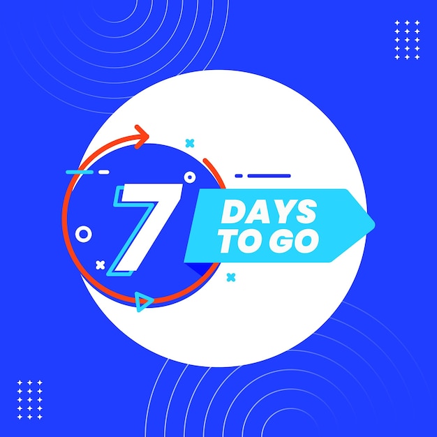 7 day left design for online shopping Promotional number of days left