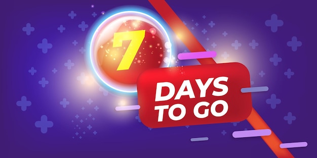 7 days to go banner design template