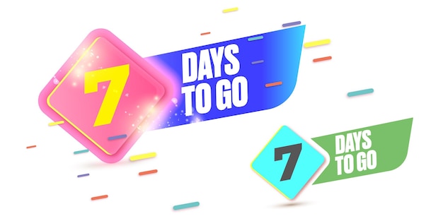 7 days to go banner design template