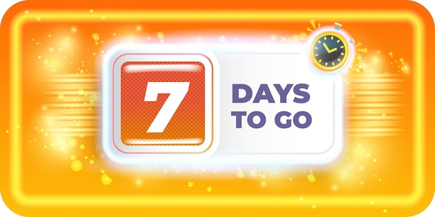 7 days to go banner design template