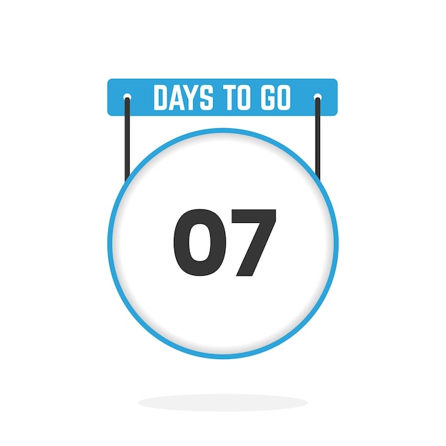 Vector 7 days left countdown for sales promotion 7 days left to go promotional sales banner