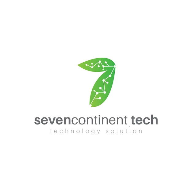 7 Letter Tech Consulting logo design