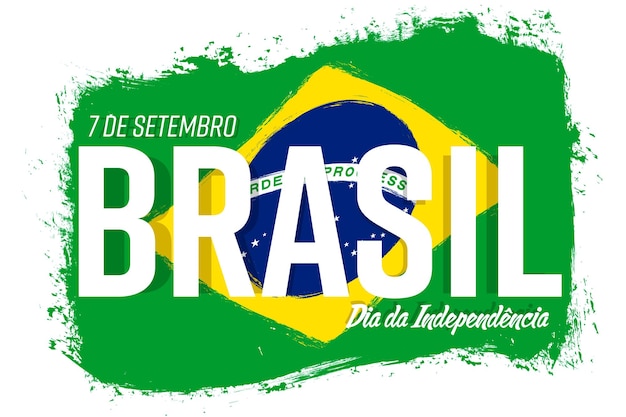 7 September Independence Day of Brazil banner with grunge brush