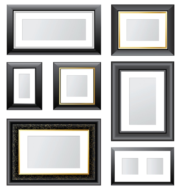 Vector 7 vector picture frames