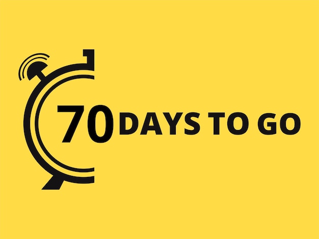 Vector 70 days to go countdown left days banner banner and poster vector illustration