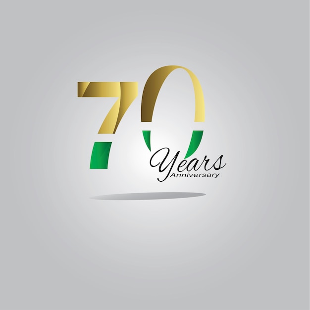 70 jaar jubileum viering vector sjabloonontwerp illustratie