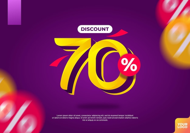 70 percent discount sale banner