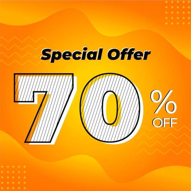 70 percent special offer sale banner