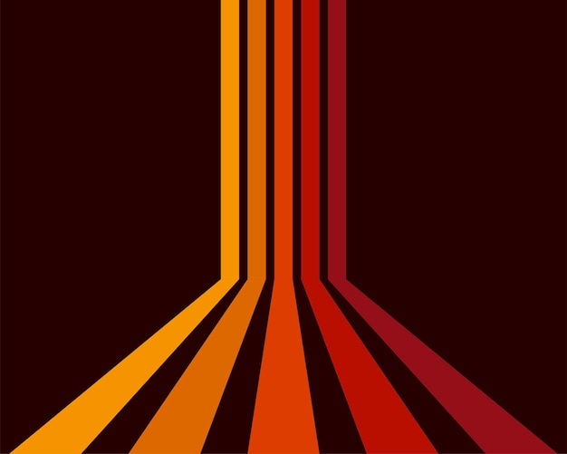 70-е Ретро Бесшовные радужные полосы Векторная иллюстрация