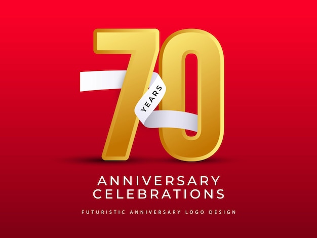 70 years anniversary celebrations logo concept