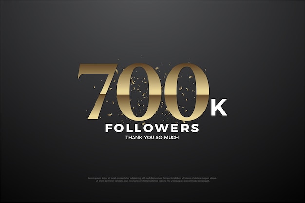 700k background followers with unique flat numbers