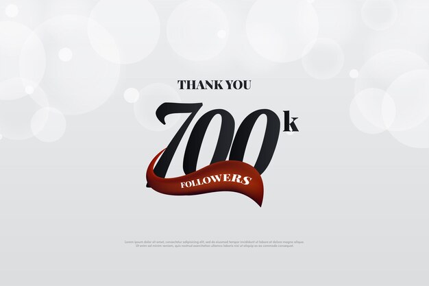 Vector 700k background followers with unique flat numbers