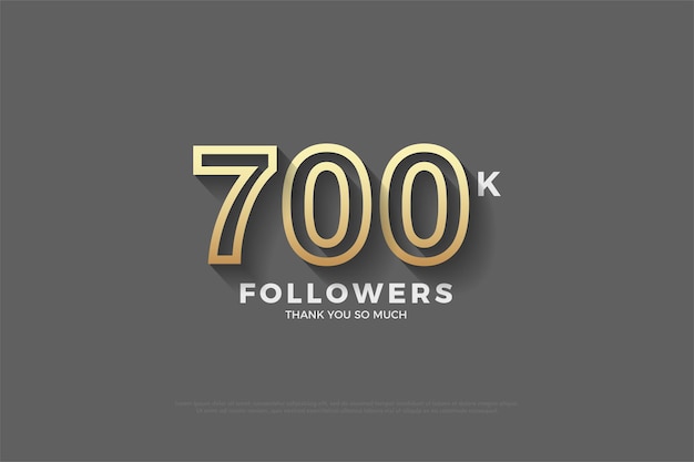 700k follower sfondo con numeri delimitati