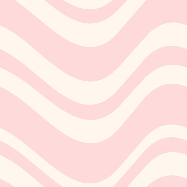 70s seamless vector pattern with abstract waves psychedelic pastel background with wavy lines