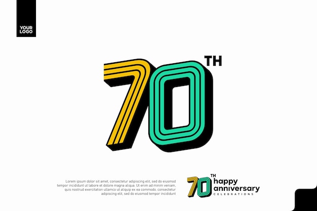 70th Anniversary Celebration with Colorful Design
