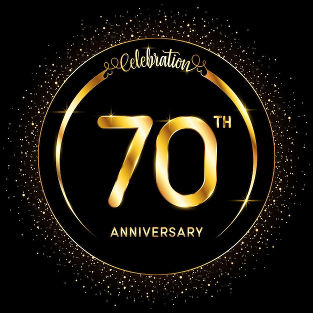 Vettore logotipo del 70° anniversario