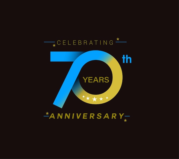 70th years anniversary celebration design