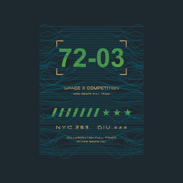 7203 space x competitie typografie slogan voor t-shirtbedrukking tee grafisch ontwerp