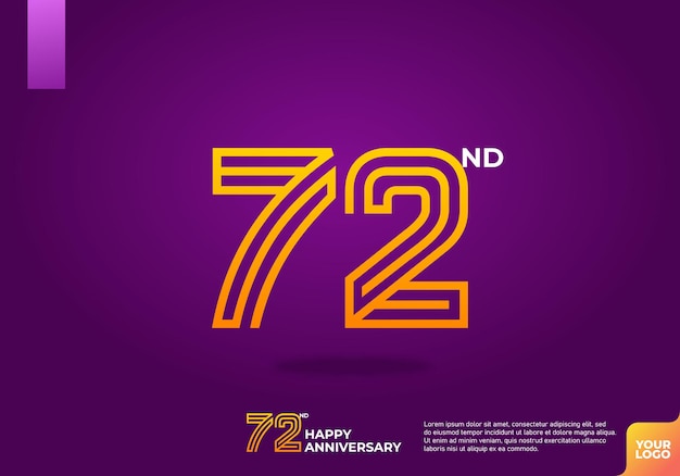 Vector 72nd anniversary logotype