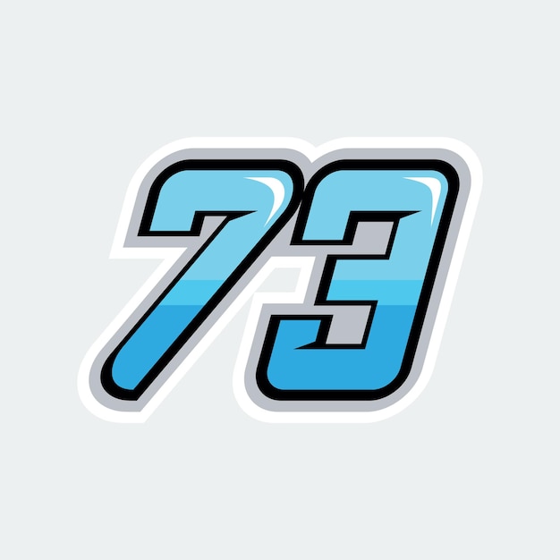 Vector 73 racing numbers logo vector