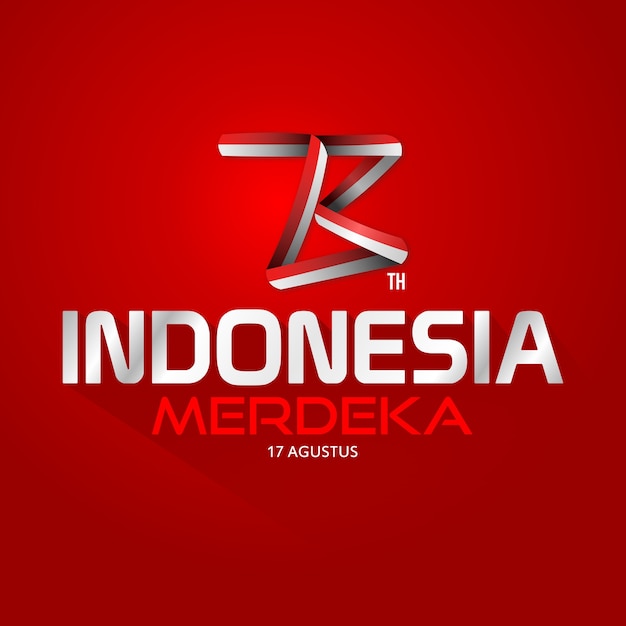 Вектор 73 tahun индонезия merdeka