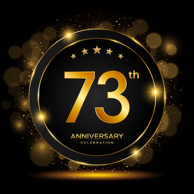73e verjaardag viering gouden jubileum sjabloon ontwerp vector sjabloon illustratie
